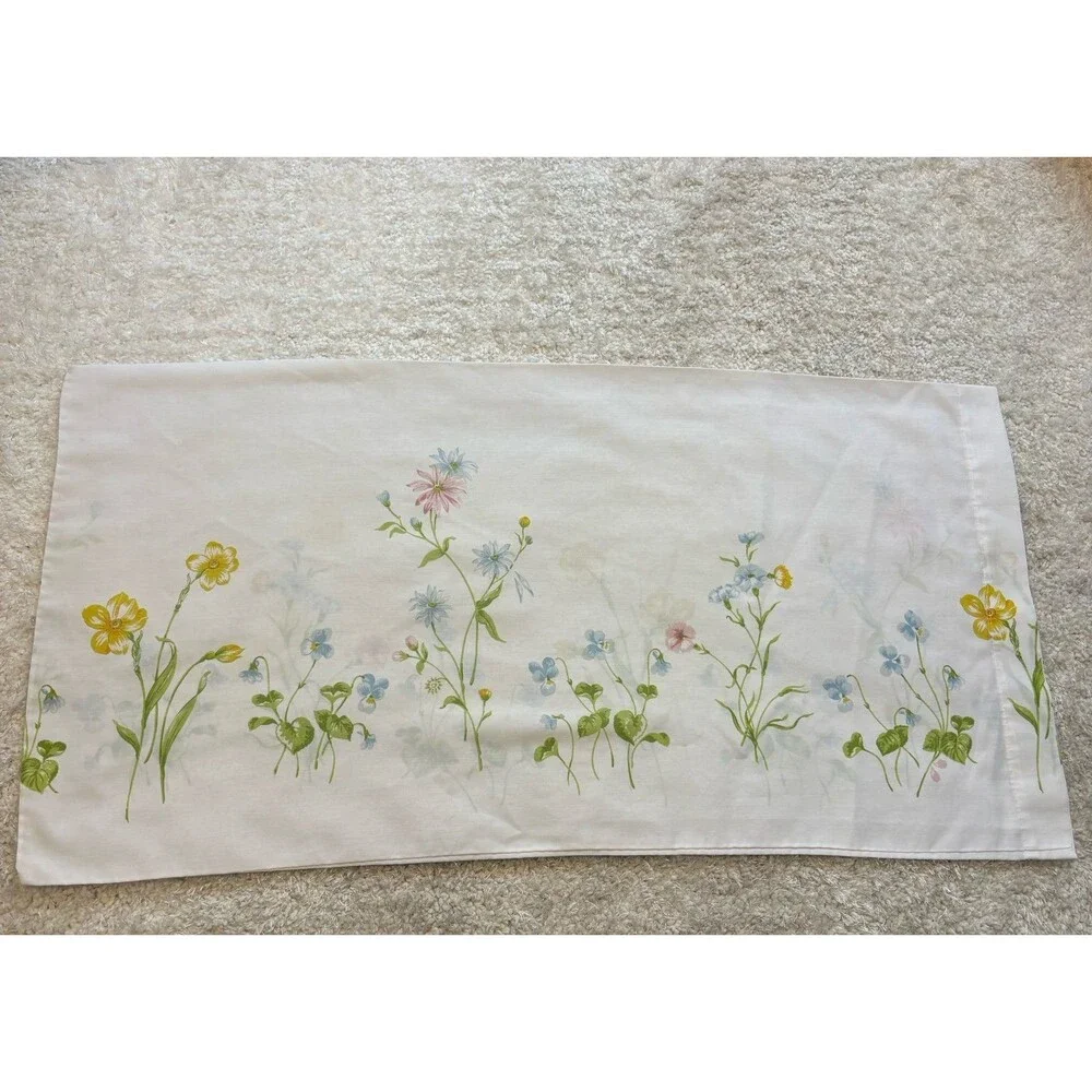 King Pillowcase Cottage core Wildflowers
